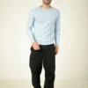 Men Crew Neck Blue Sweater