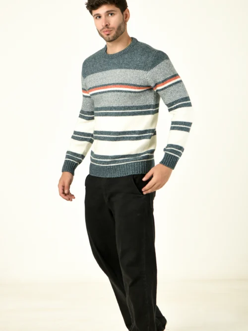 Striped Acrylic Pullover