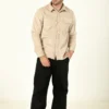 Slim Fit Long Sleeves Spread Collar Casual Shirt