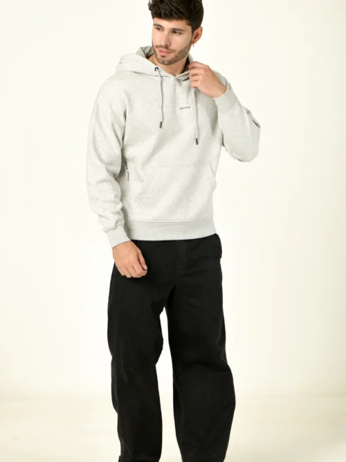 Men Full Sleeve Solid Hooded Sweatshirt