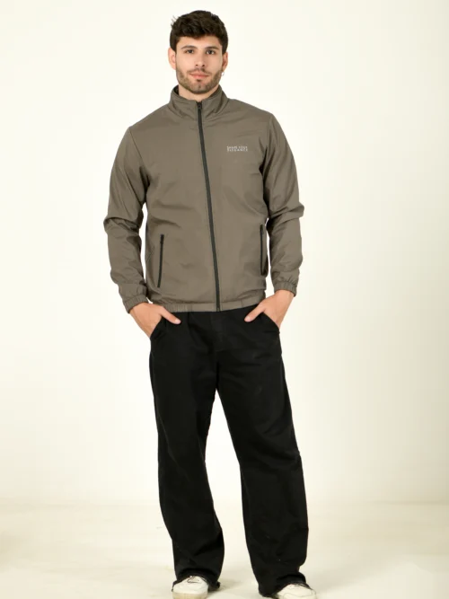 Men Solid Bomber Jacket