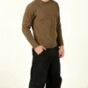 brown regular fit sweatshirt