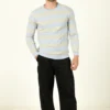 Men Colorblock Round Neck Sweater