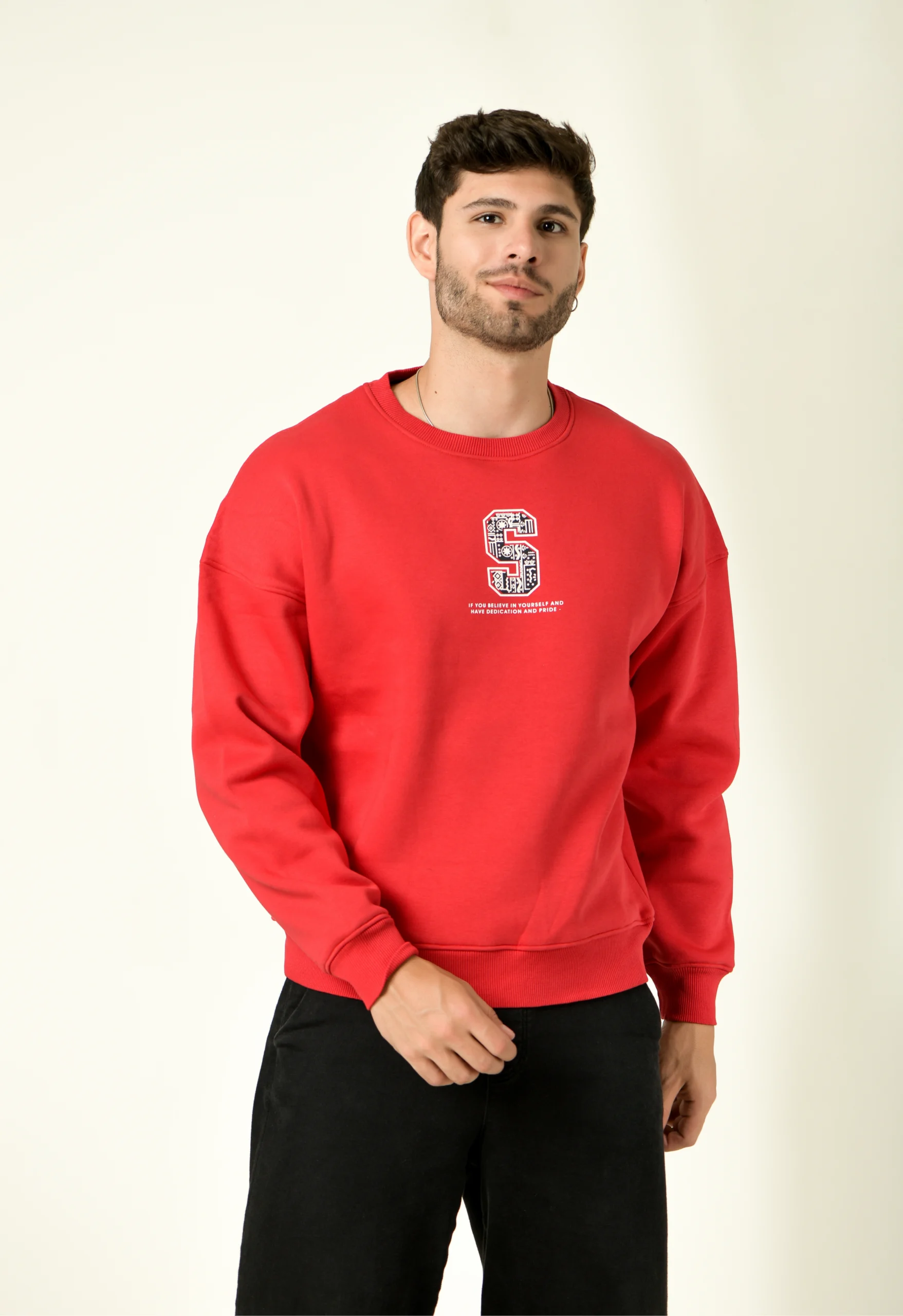 Men Full Sleeve Solid Sweatshirt