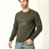Typographic Print Crew-Neck Sweatshirt