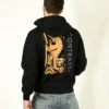 Men Full Sleeve Graphic Print Hooded Sweatshirt