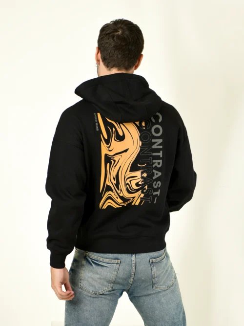 Men Full Sleeve Graphic Print Hooded Sweatshirt