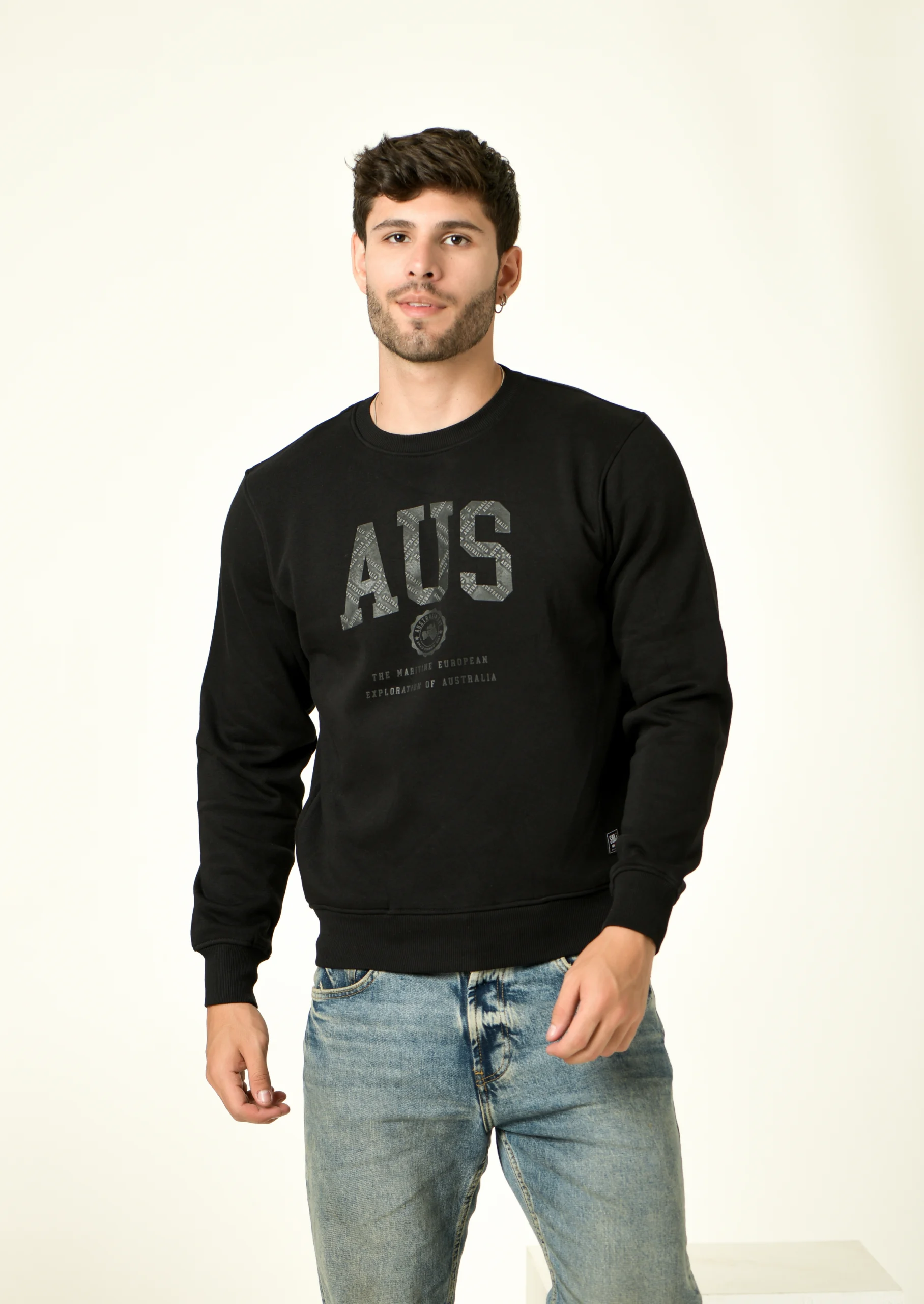 Typographic Printed Regular Fit Sweatshirt