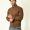 Octave Mock Collar Fleece Front Open Sweatshirt