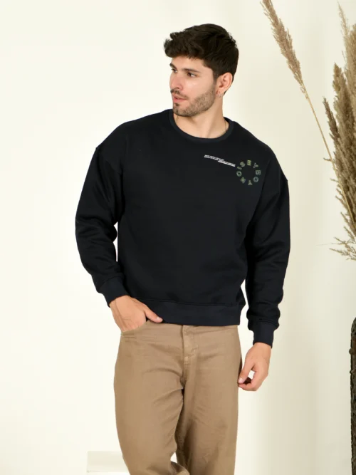 Men Full Sleeve Solid Sweatshirt