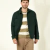 Green Wool Field Overshirt